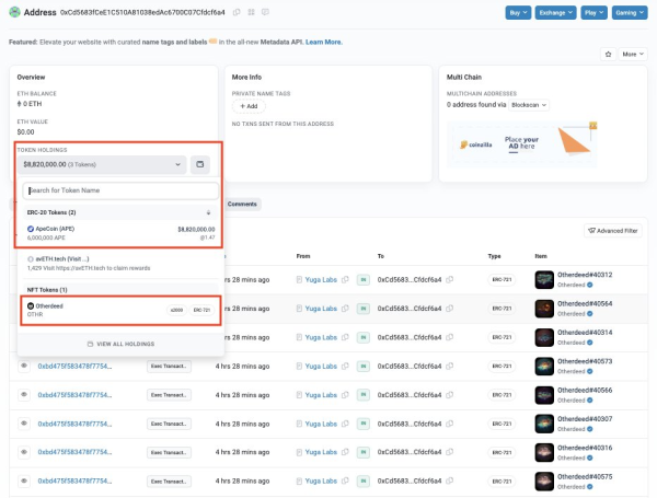 Yuga Labs Moves 2000 Otherdeeds to Secure New Wallet! Yuga Labs Moves 2000 Otherdeeds to Secure New Wallet!