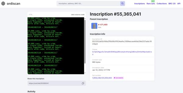 Mysterious Ordinals Inscription Teases 'Cursed' Bitcoin Art Project